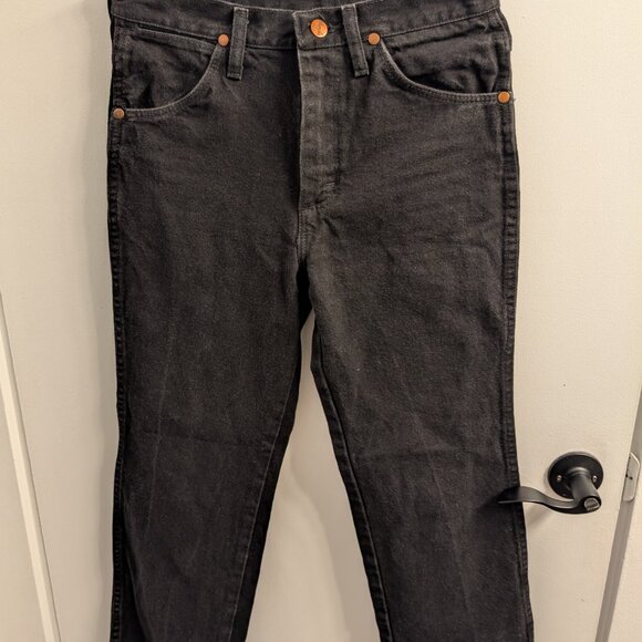 Wrangler vintage black jeans with copper highlights - read size description. - Picture 2 of 6